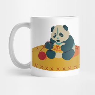 Panda doing embroidery Mug